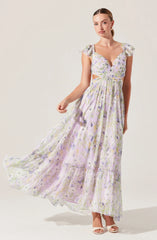 Lbruh Primrose Floral Strappy Back Maxi Dress