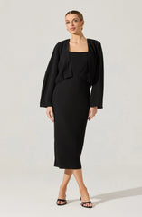 Lbruh Ribbed Midi Dress & Shrug Set