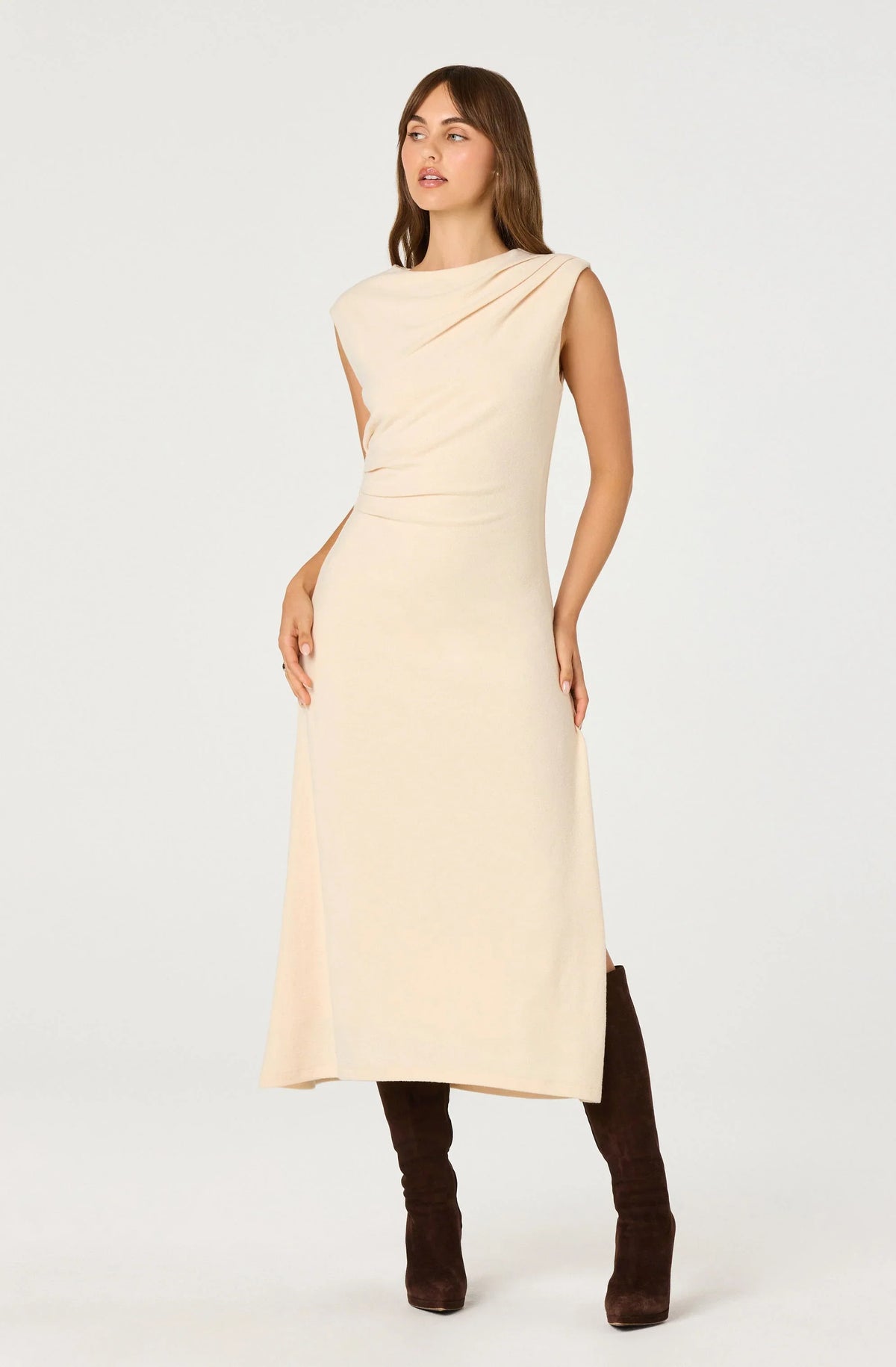 Lbruh Draped Midi Dress