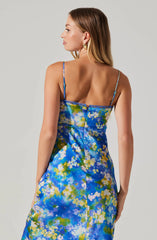 Lbruh Florianne Floral Satin Maxi Dress