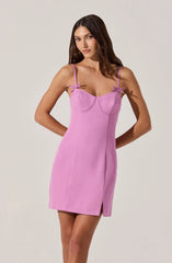 Lbruh Bow Detail Bustier Mini Dress