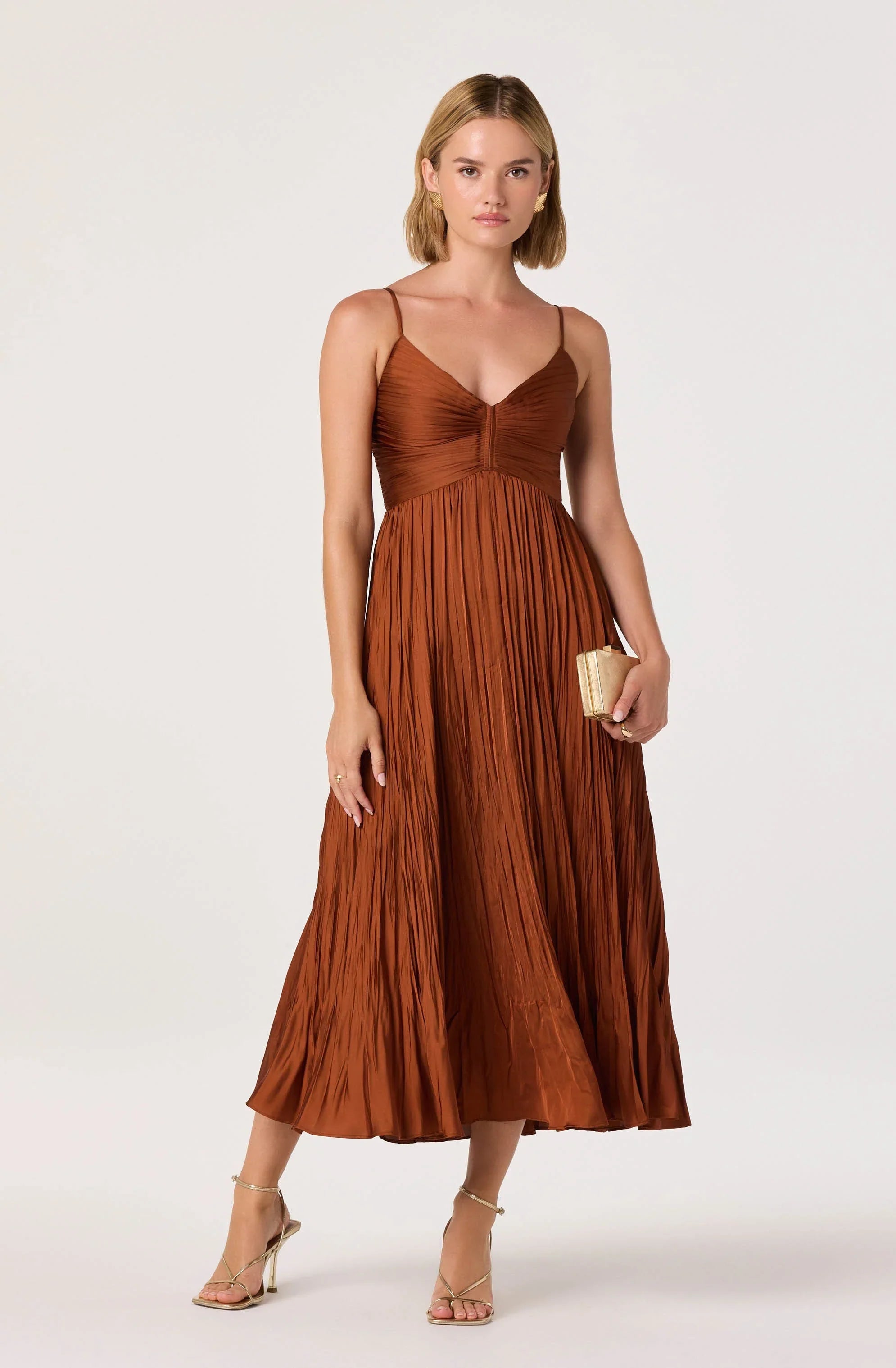 Inixyf Maeve Pleated Midi Dress