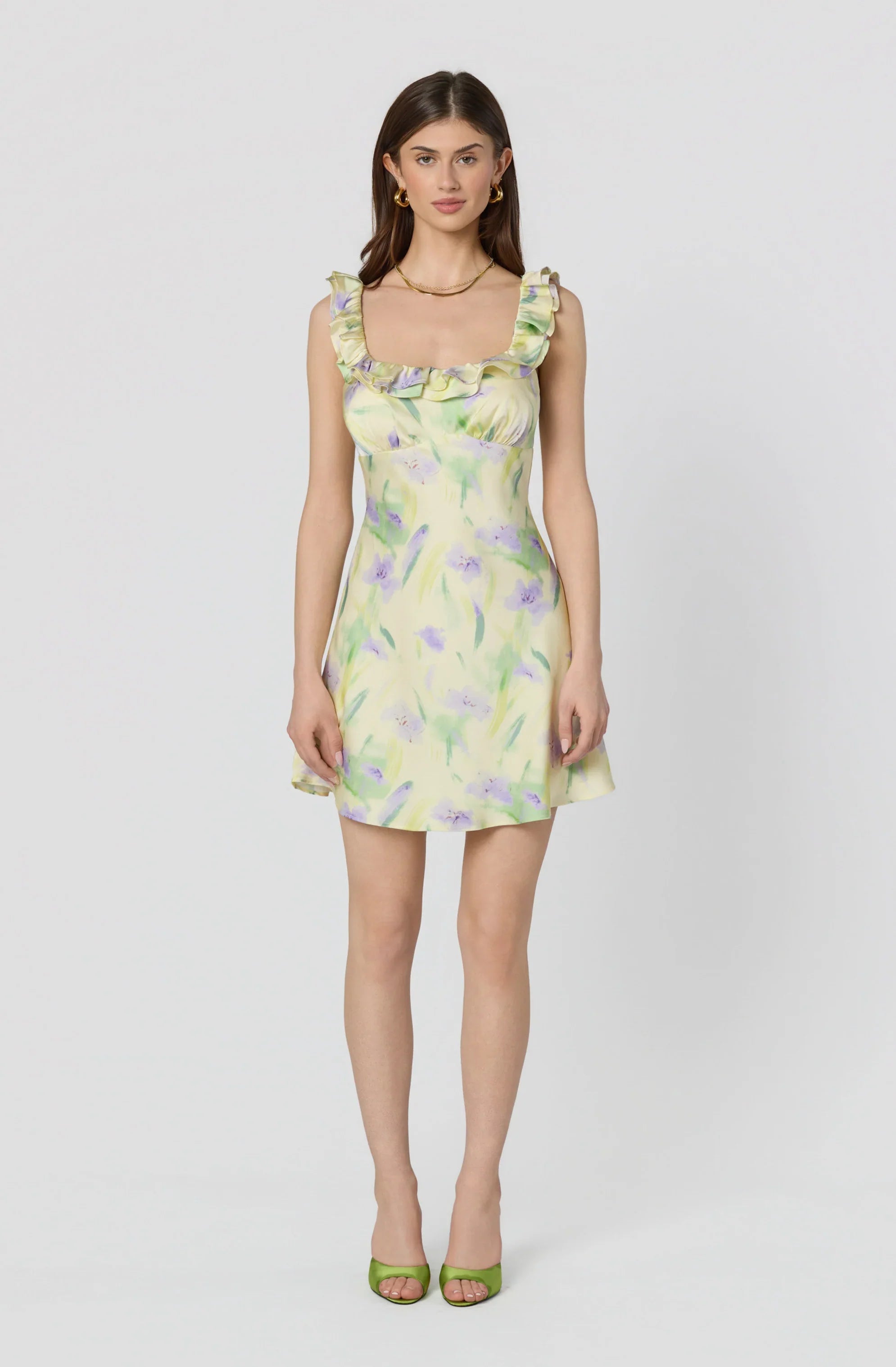 Inixyf Mara Floral Ruffle Mini Dress