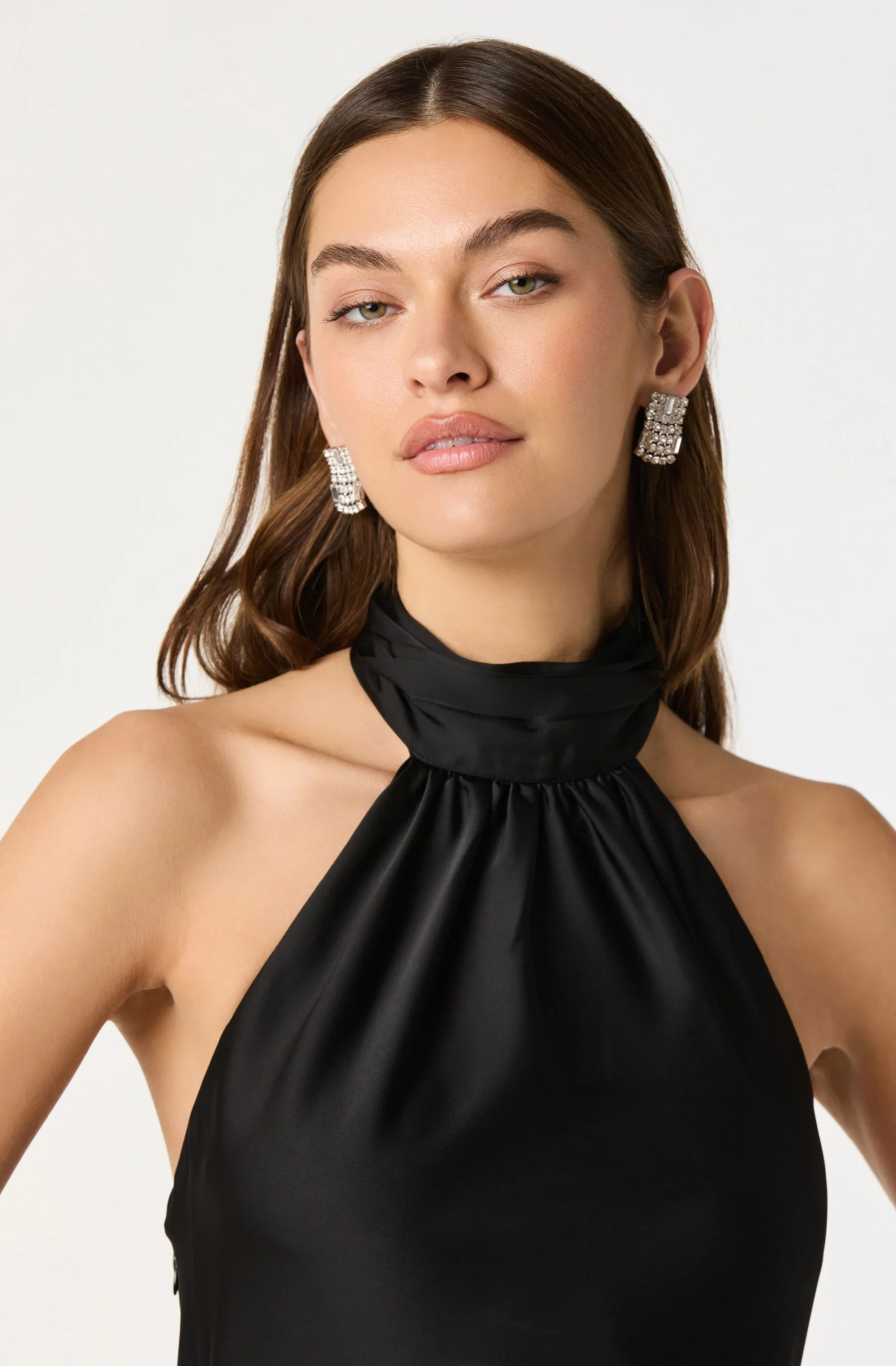 Lbruh Jasmin Satin Halter Maxi Dress