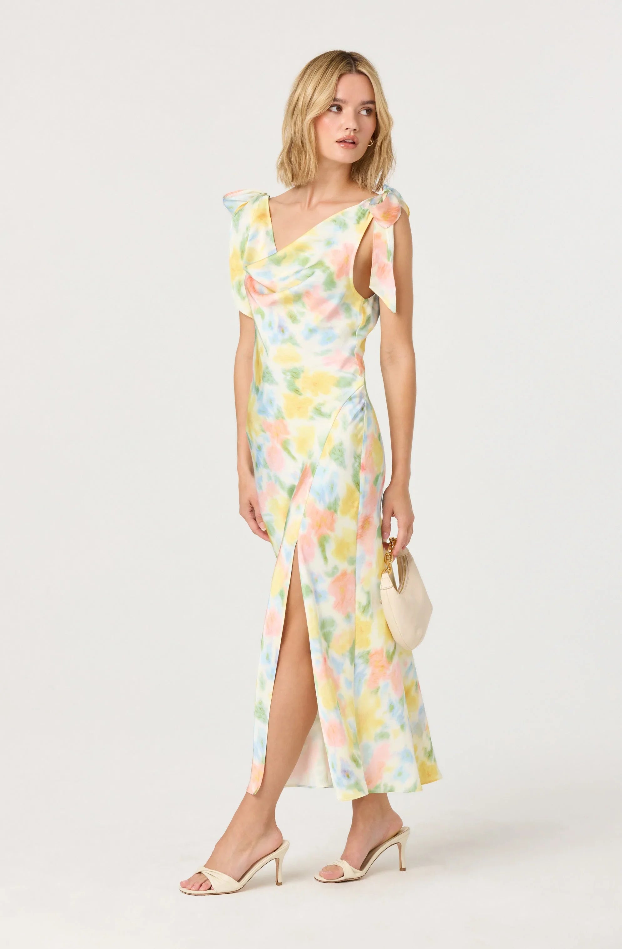 Lbruh Allexina Satin Cowl Neck Midi Dress