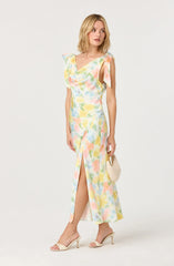Lbruh Allexina Satin Cowl Neck Midi Dress
