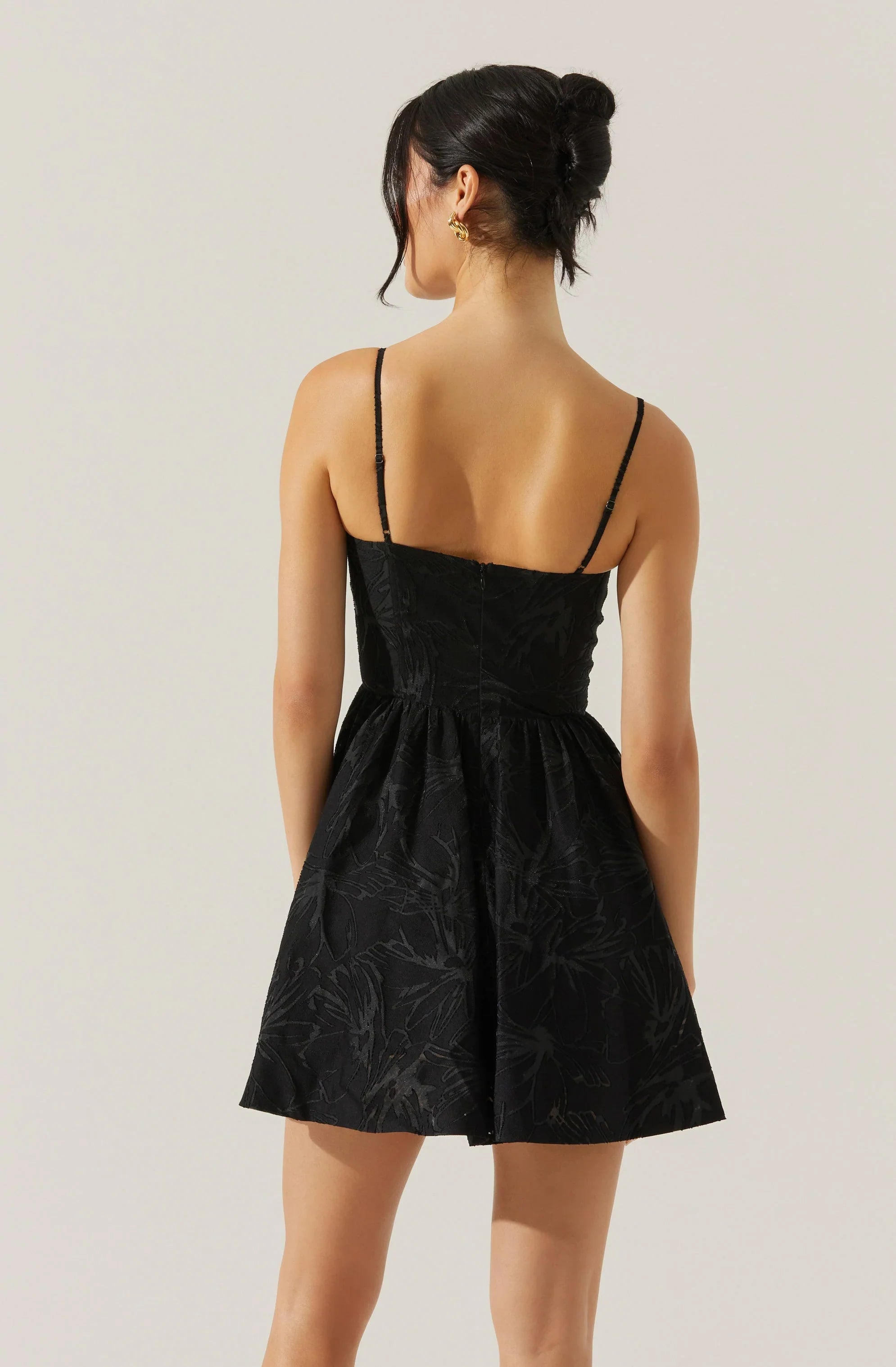 Lbruh Linelly Jacquard Bustier Skater Dress