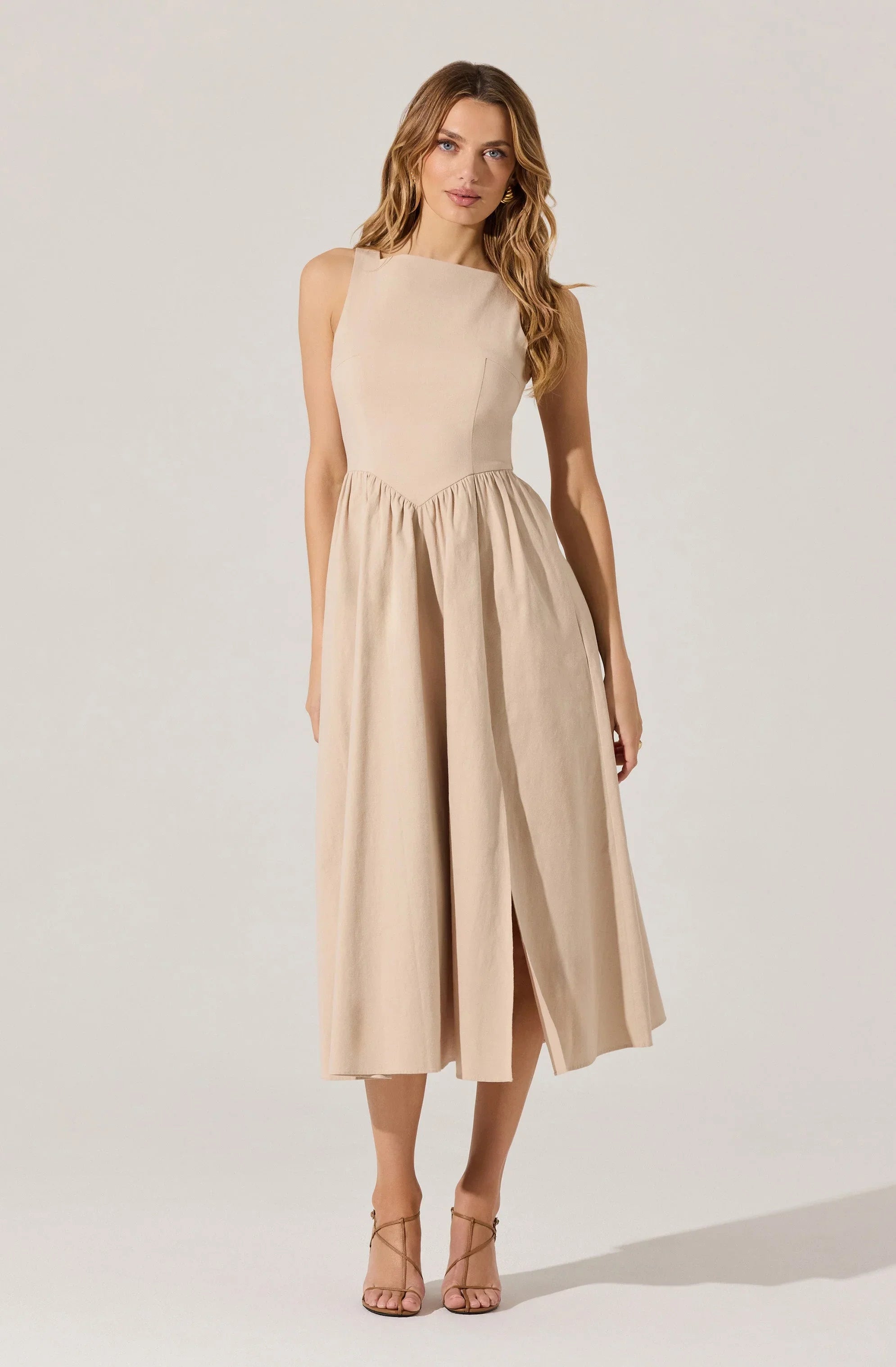 Lbruh Bow Back Apron Midi Dress