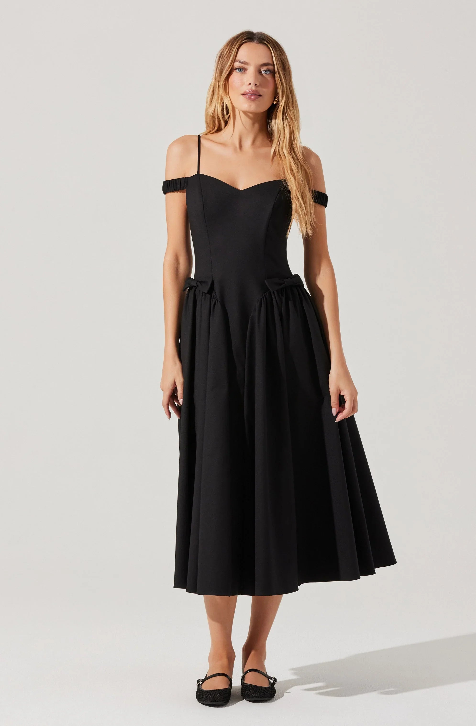 Lbruh Elvinia Off Shoulder Midi Dress