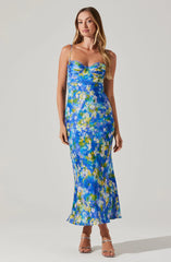 Lbruh Florianne Floral Satin Maxi Dress