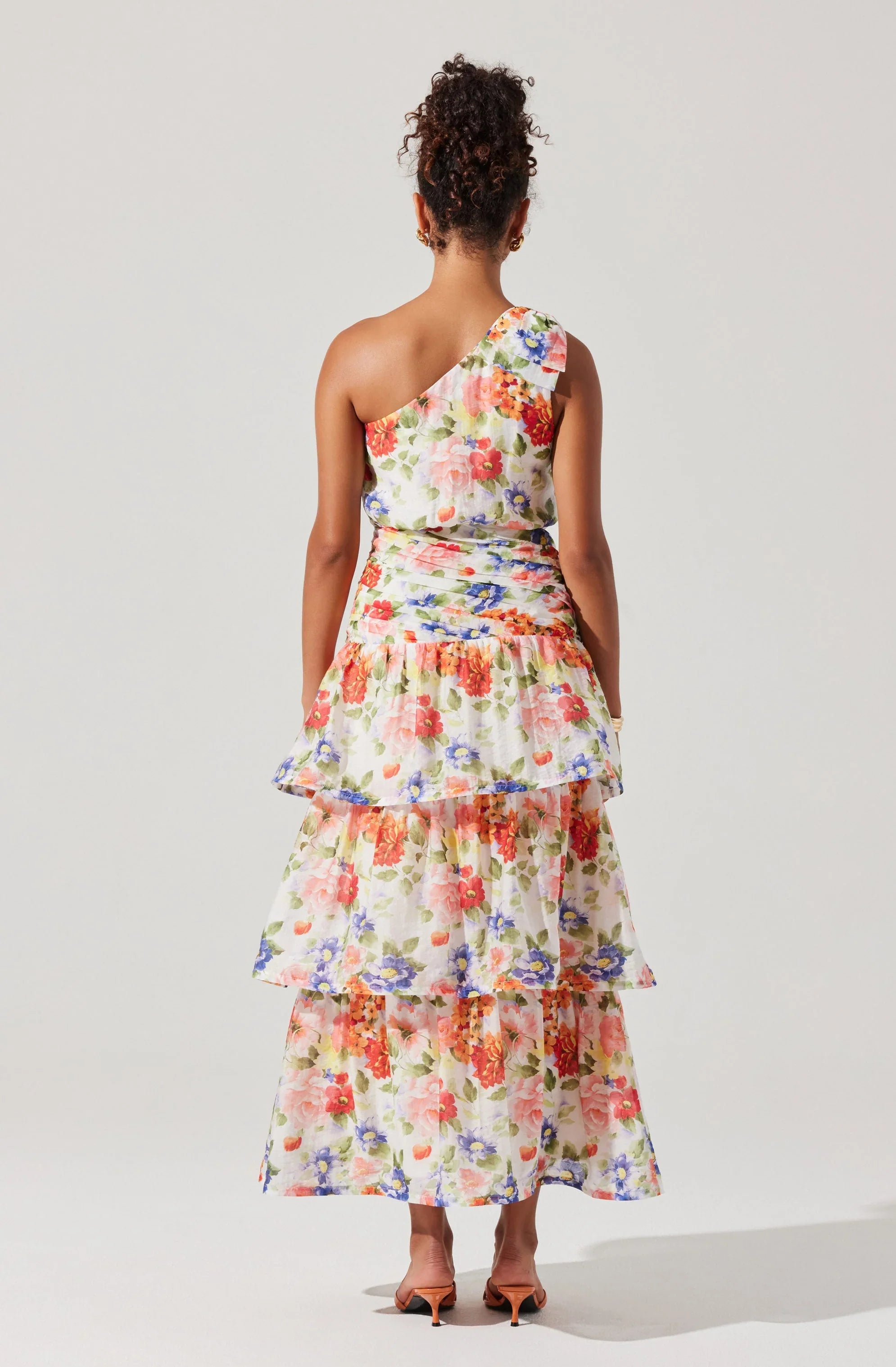 Lbruh Natali One Shoulder Floral Maxi Dress