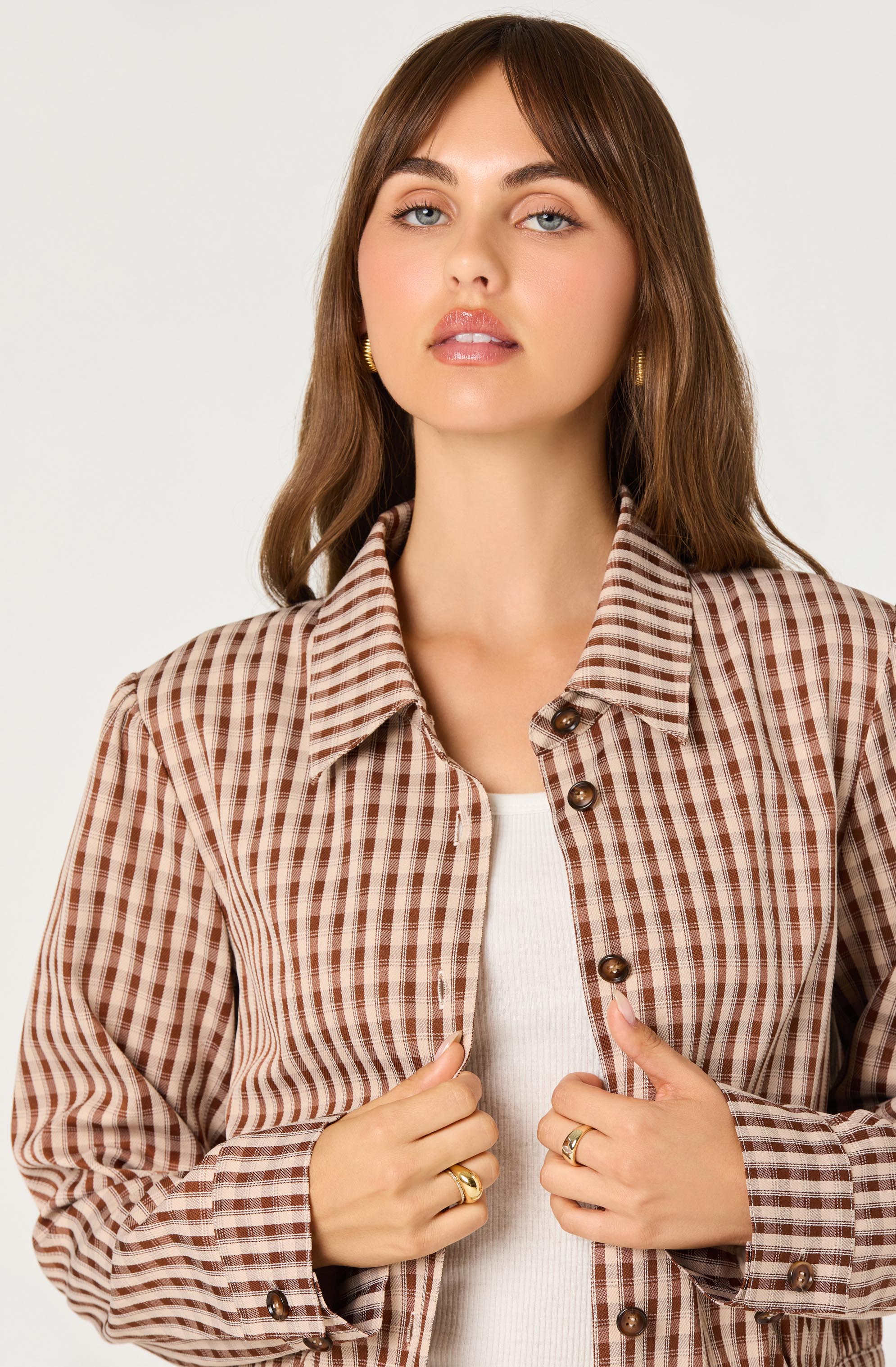 Inixyf Jesse Plaid Cropped Jacket