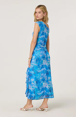 Lbruh Off Shoulder Ruffle Midi Dress