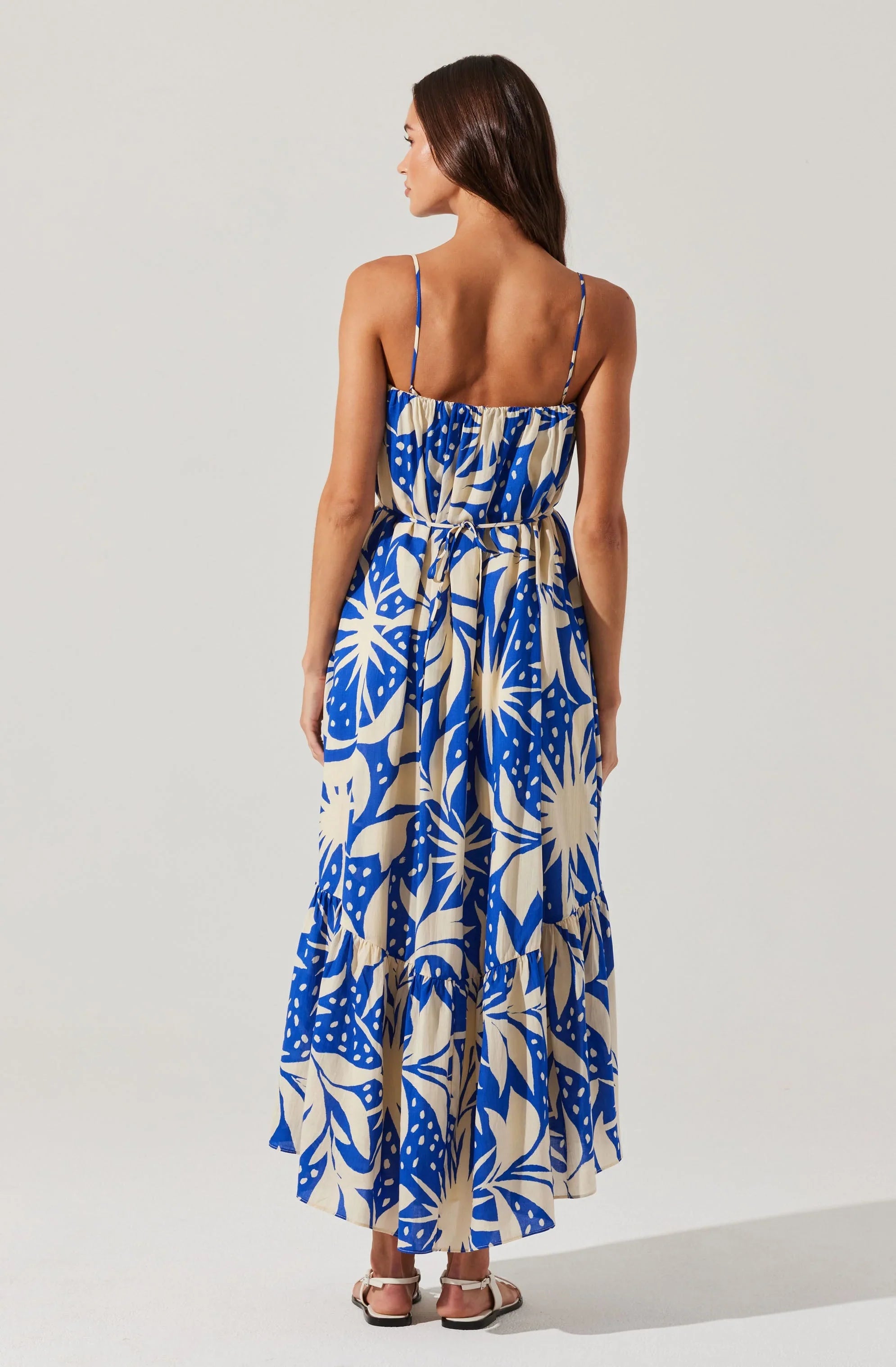 Lbruh Sarina Linen-Blend Floral Maxi Dress
