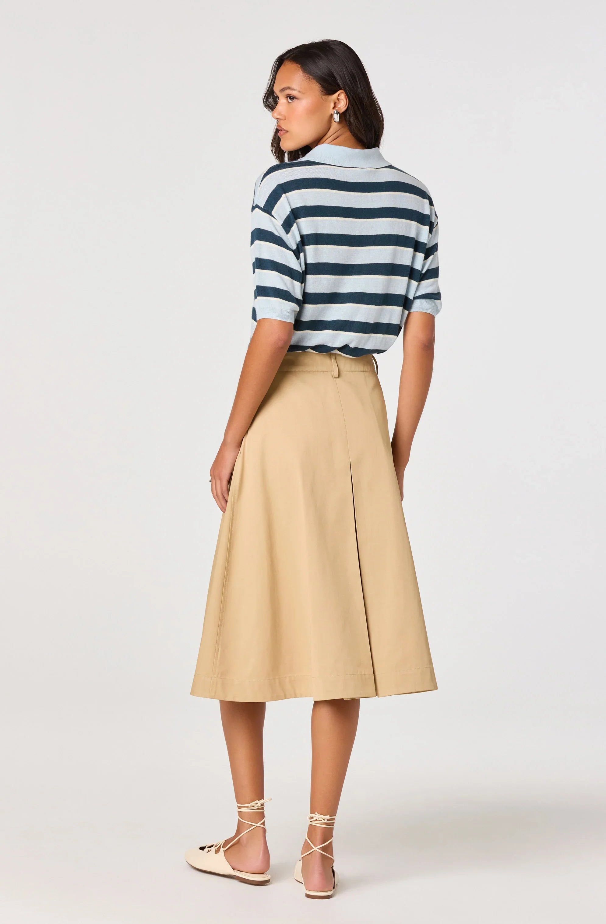 Inixyf Scottie Striped Knit Polo Sweater