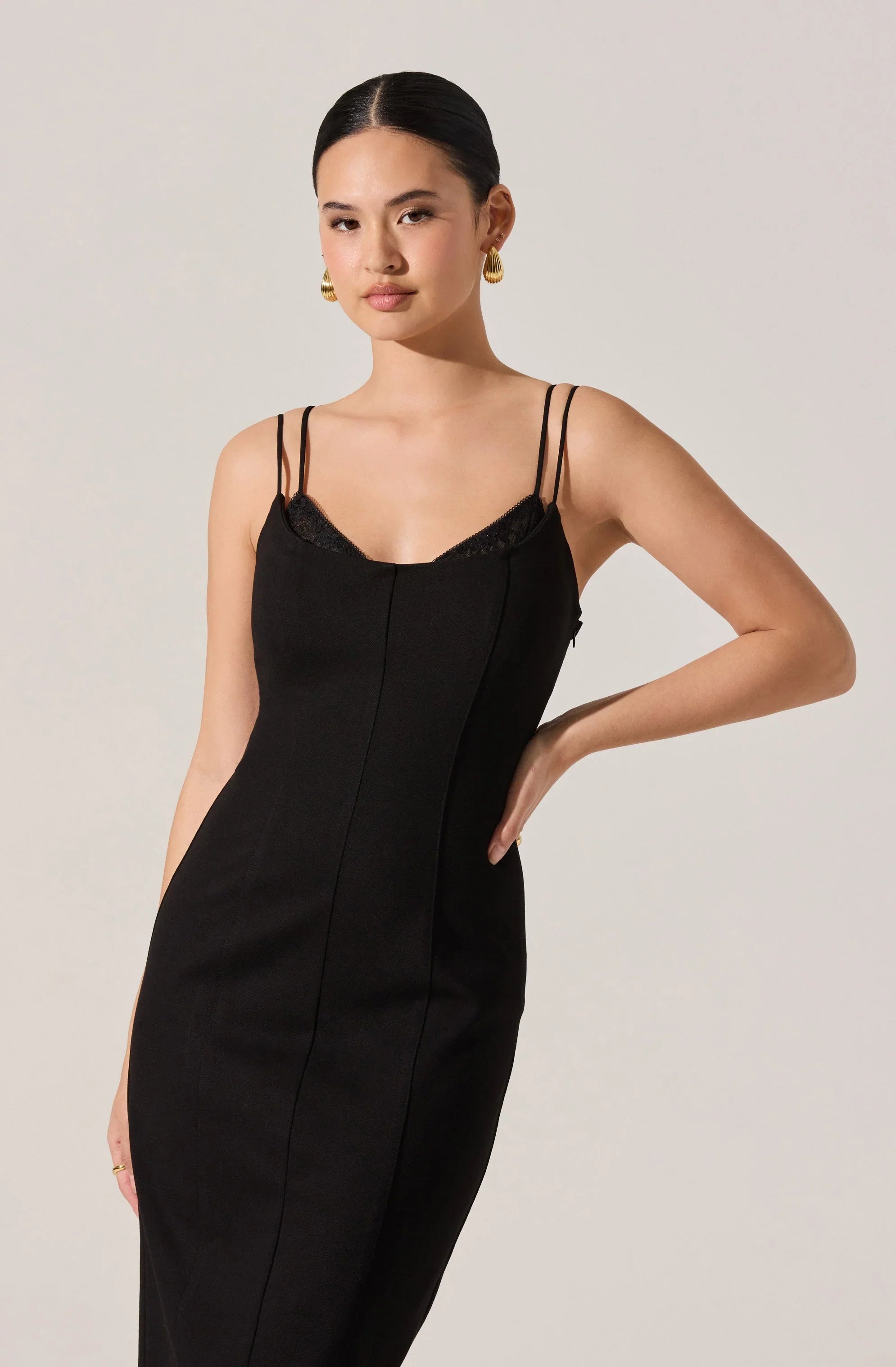 Lbruh Allura Peekaboo Lace Midi Dress