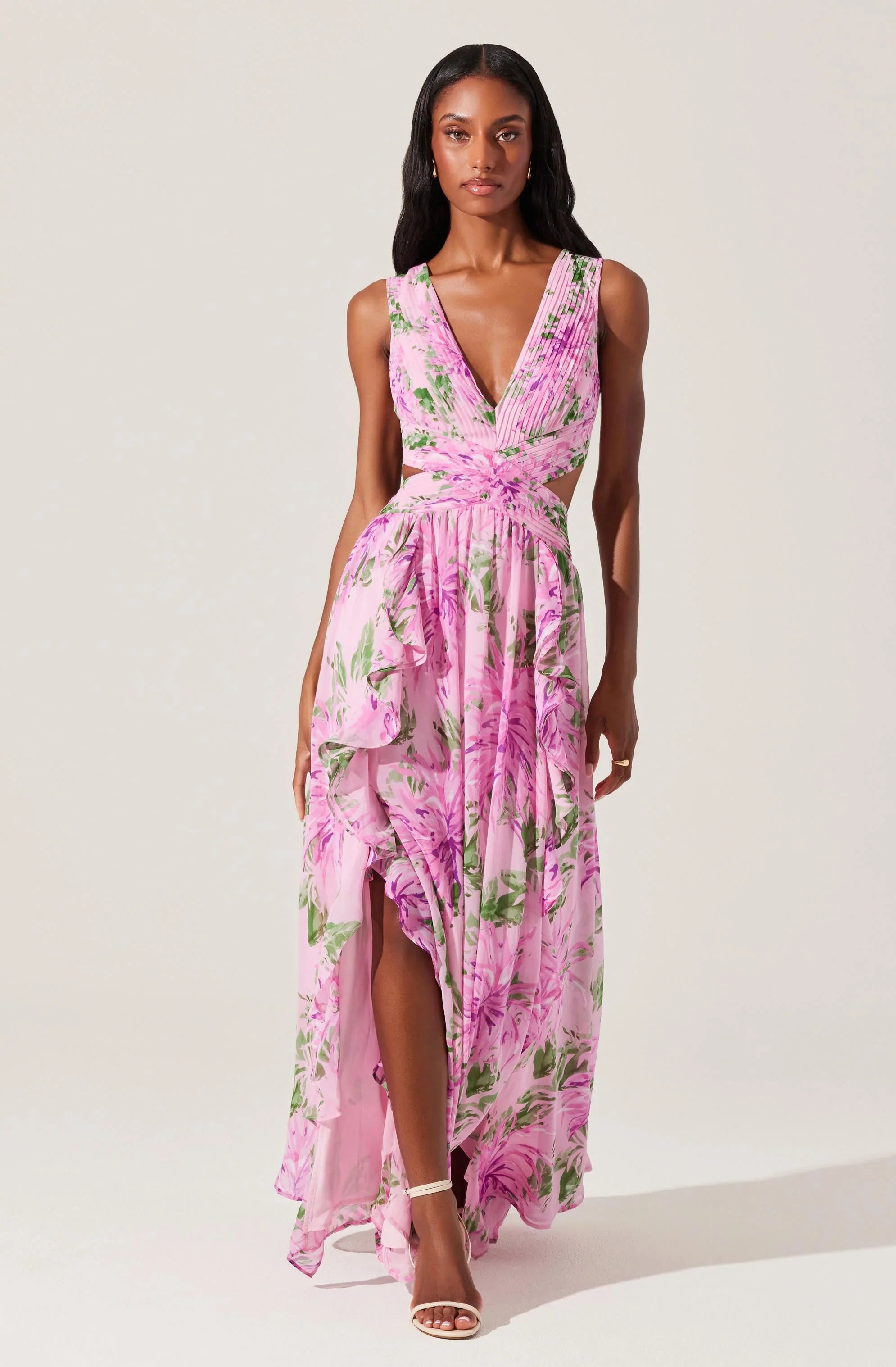 Lbruh Noya Floral Cutout Maxi Dress