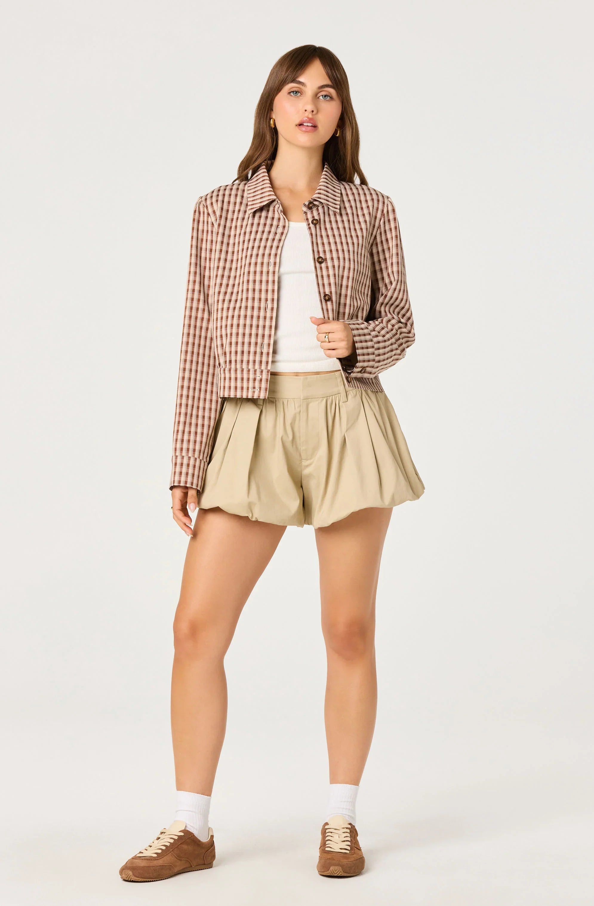 Inixyf Jesse Plaid Cropped Jacket