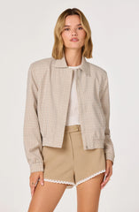 Inixyf Reid Plaid Elastic Hem Jacket