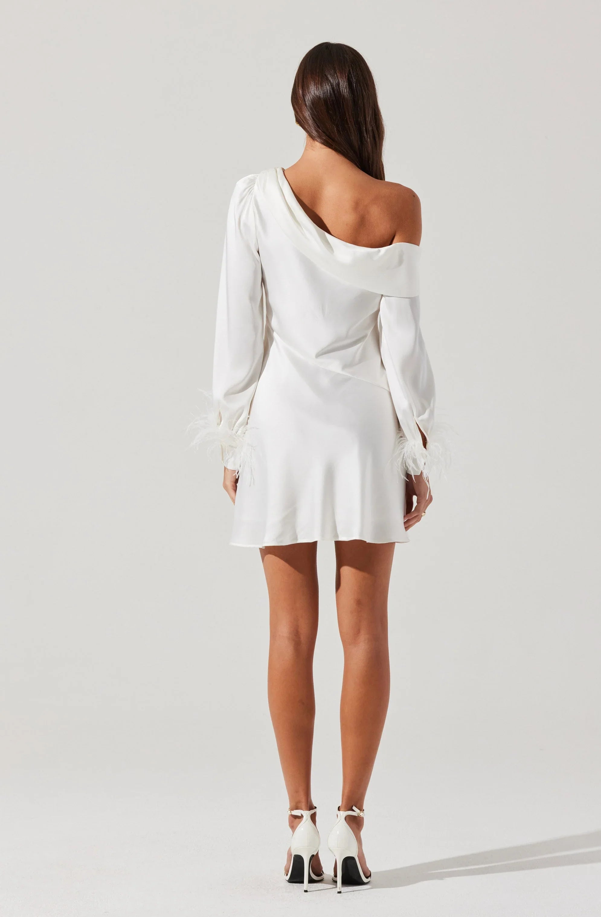 Lbruh Augusta Feather Trim Mini Dress