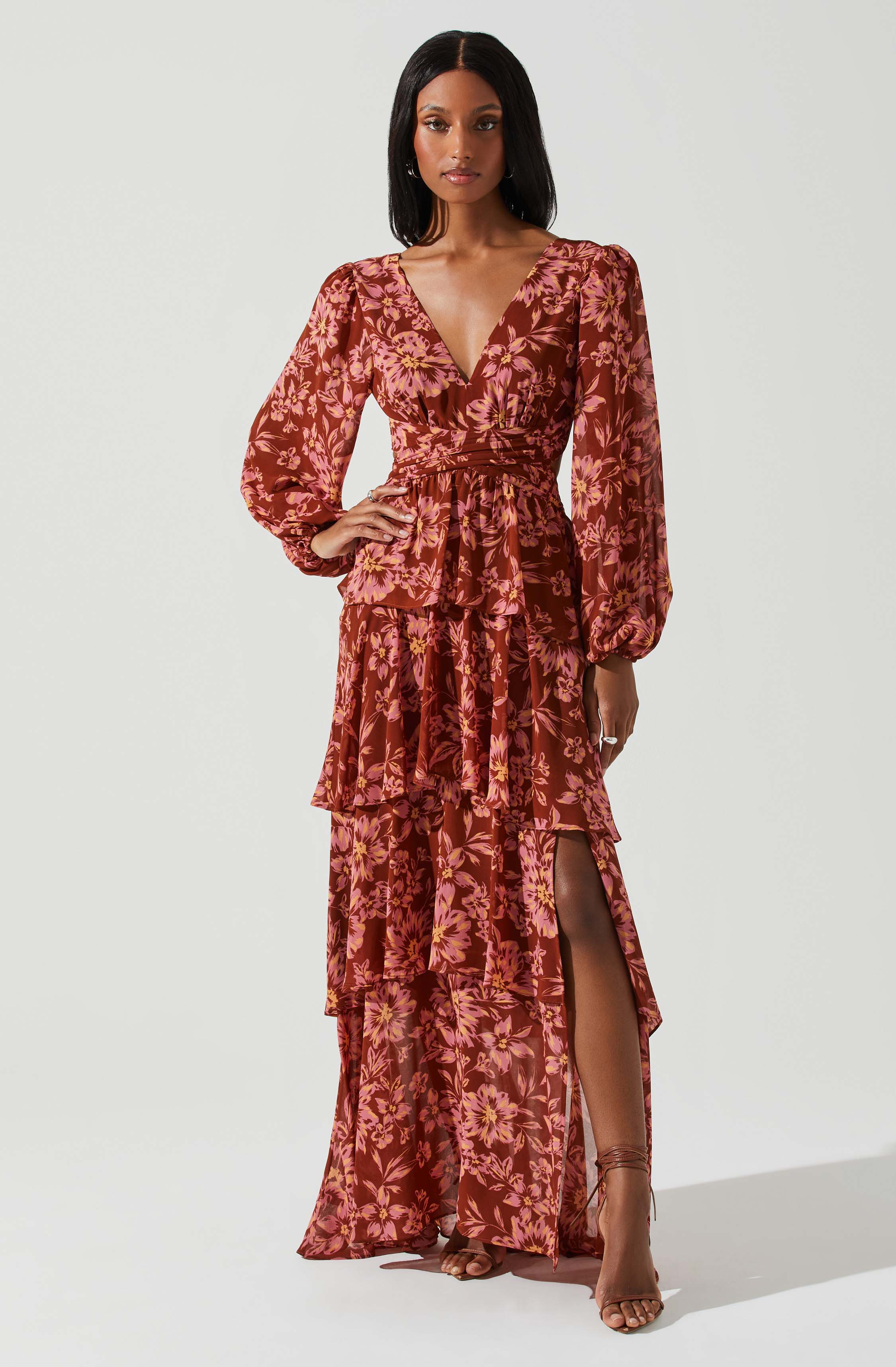 Lbruh Anora Floral Tiered Maxi Dress