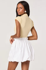 Inixyf Cydney Mockneck Cap Sleeve Top