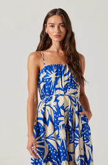 Lbruh Sarina Linen-Blend Floral Maxi Dress