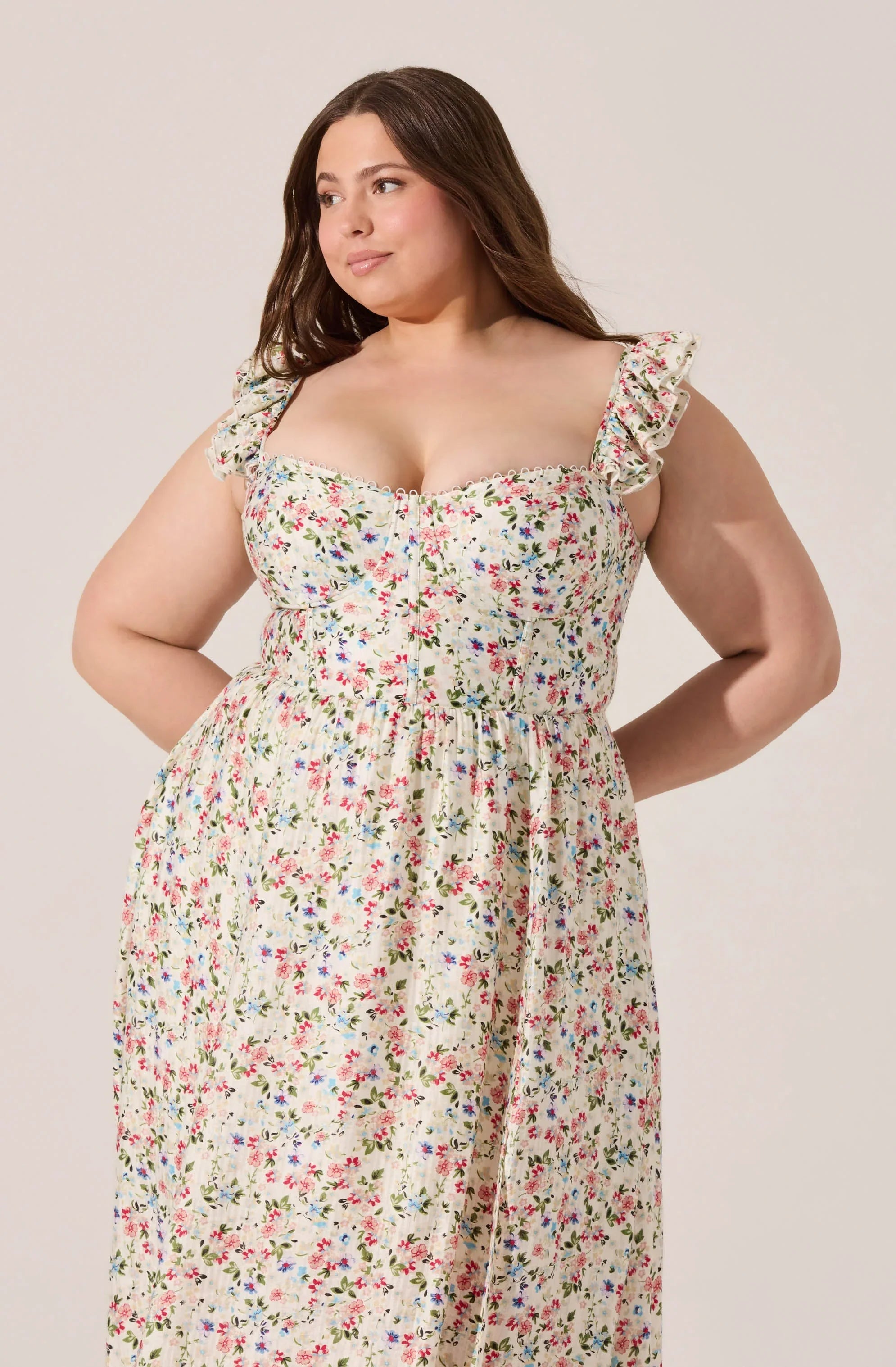 Inixyf Wedelia Floral Midi Dress