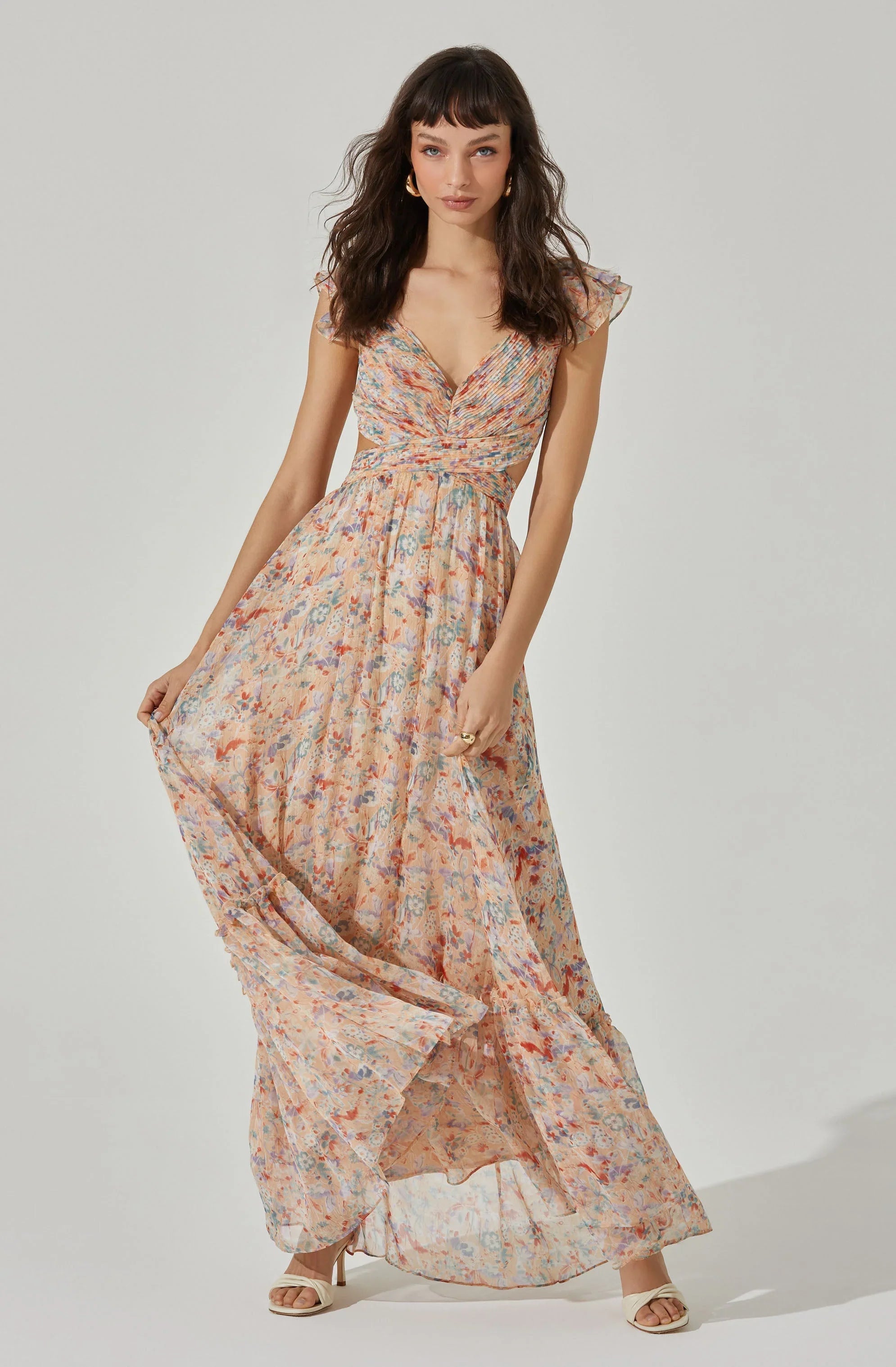 Lbruh Primrose Floral Strappy Back Maxi Dress