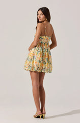 Lbruh Bubble Floral Mini Dress
