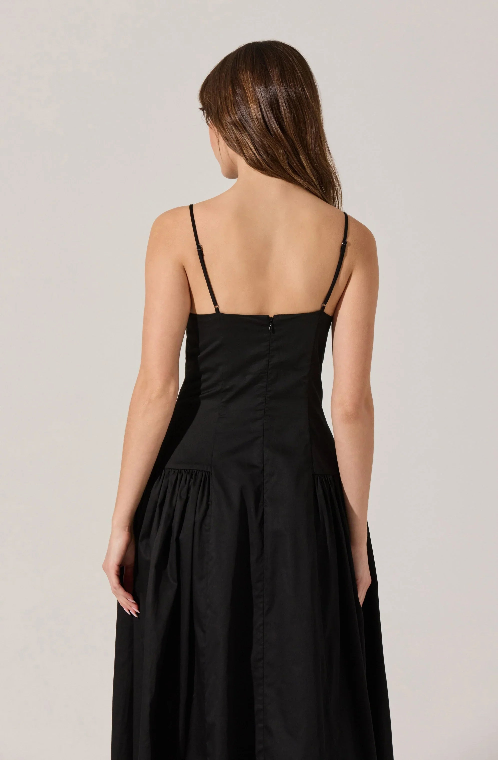 Lbruh High Square Neck Midi Dress