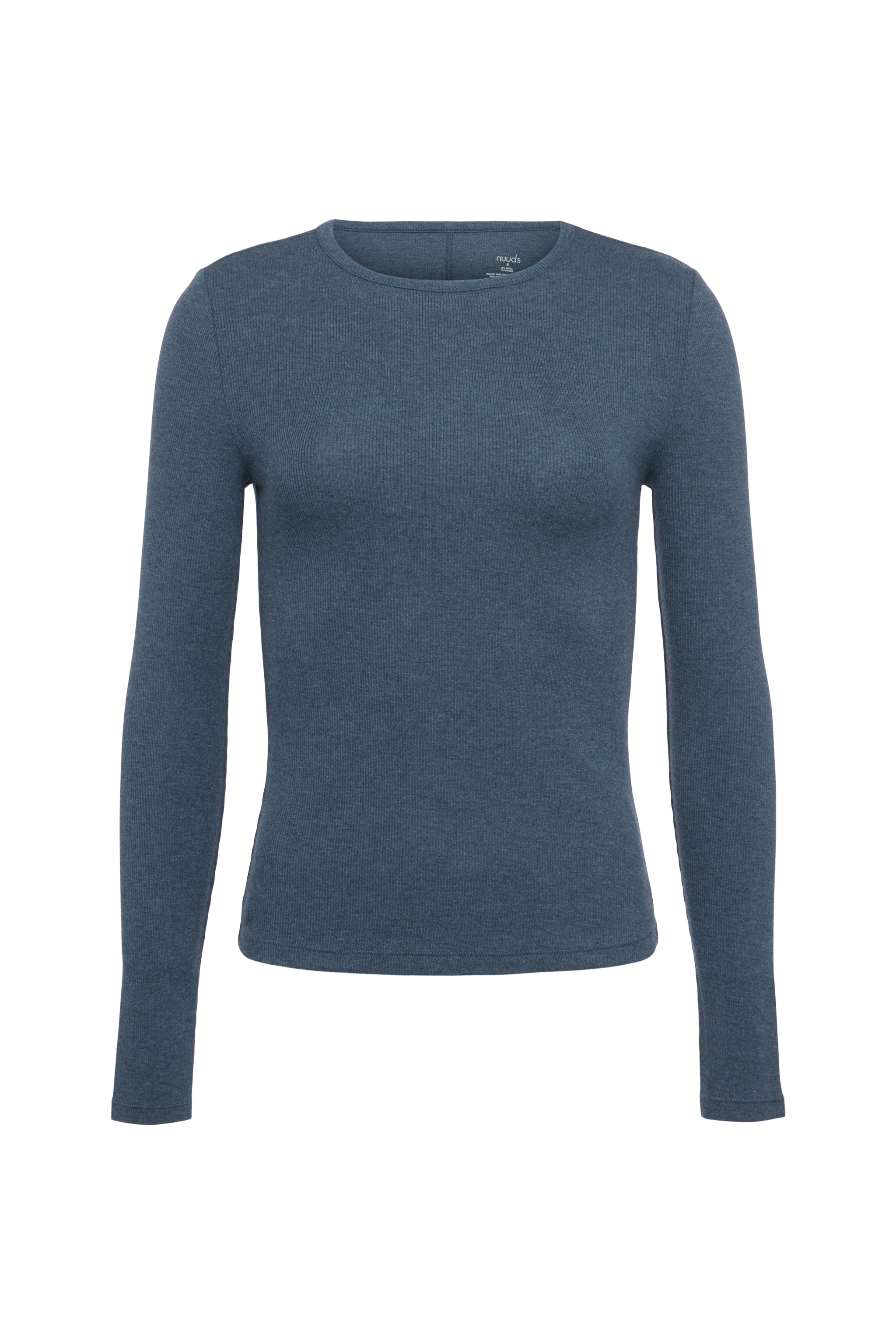 Slinky Rib Long Sleeve Shirt | Heather Navy