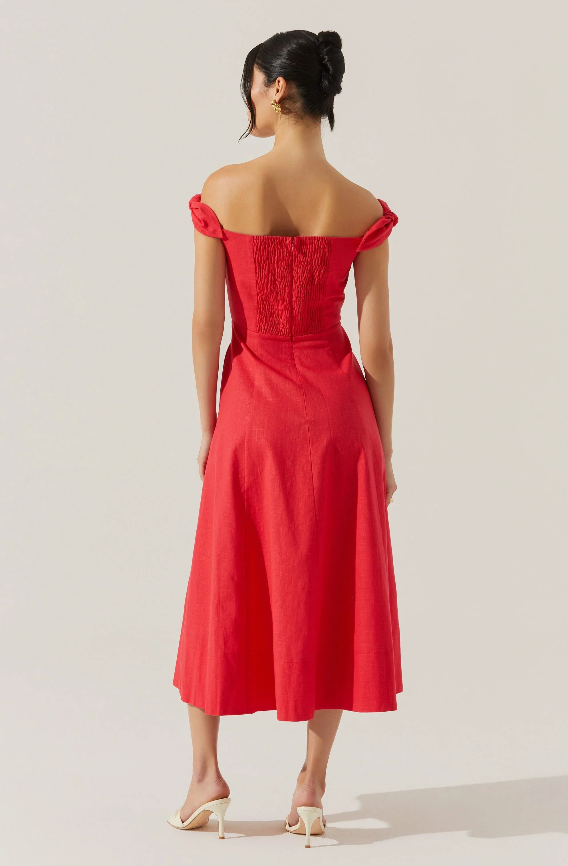 Lbruh Charelin Linen Off Shoulder Dress
