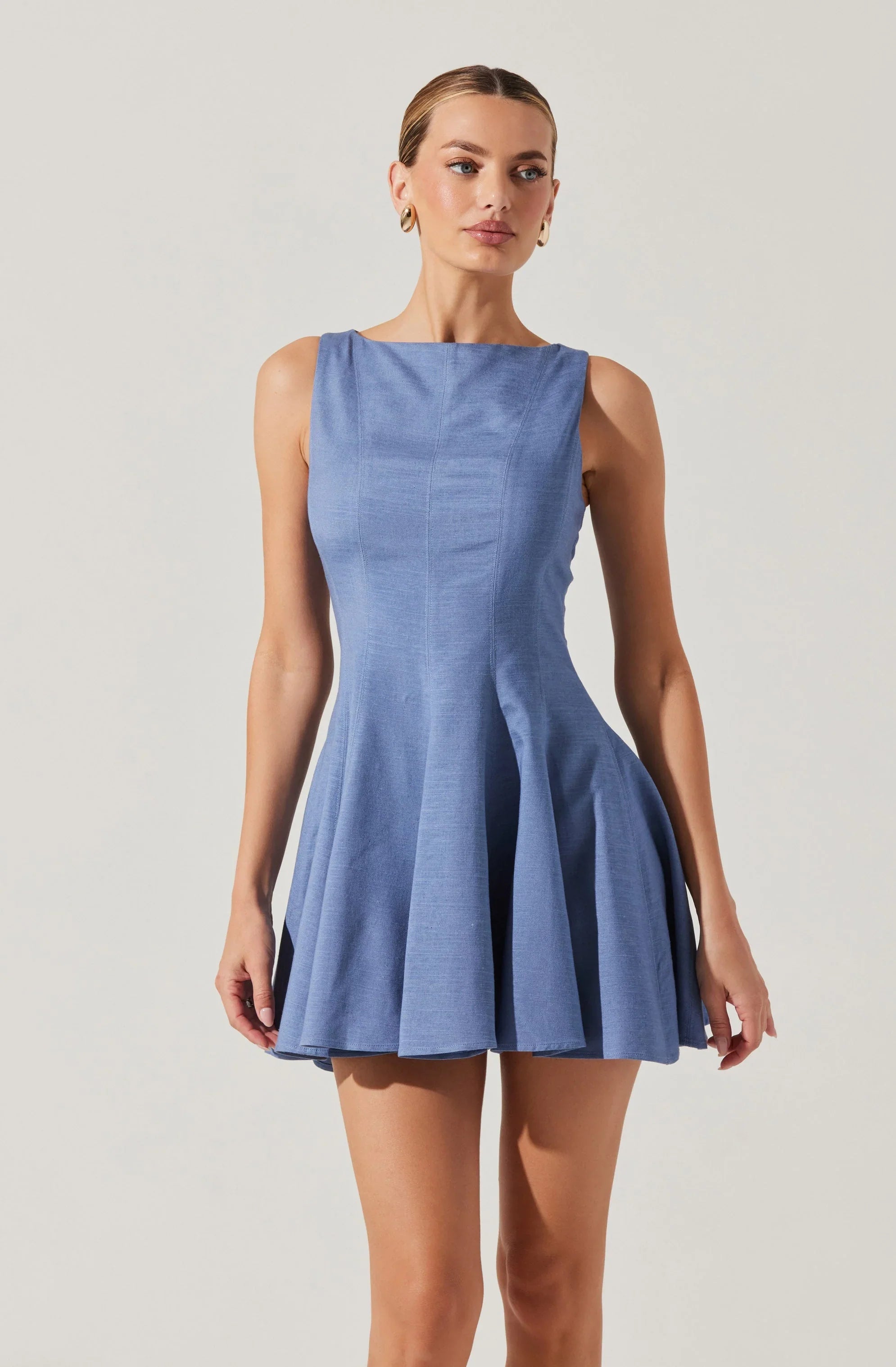 Lbruh Xaria Linen-Blend Mini Dress