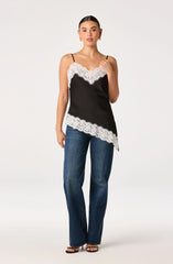Inixyf Analise Lace Trim Asymmetric Tank