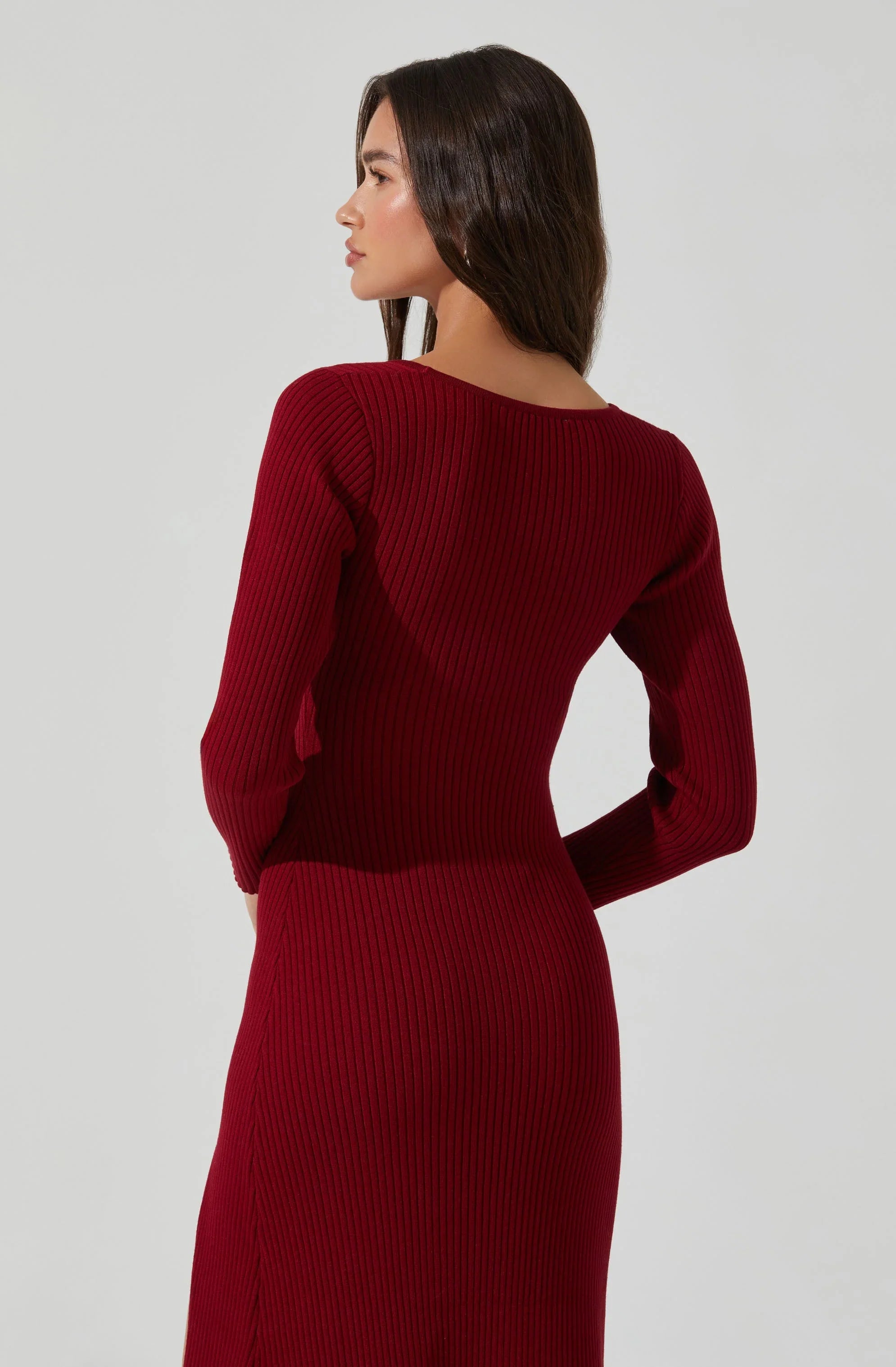 Lbruh Kylie Ribbed Midi Sweater Dress