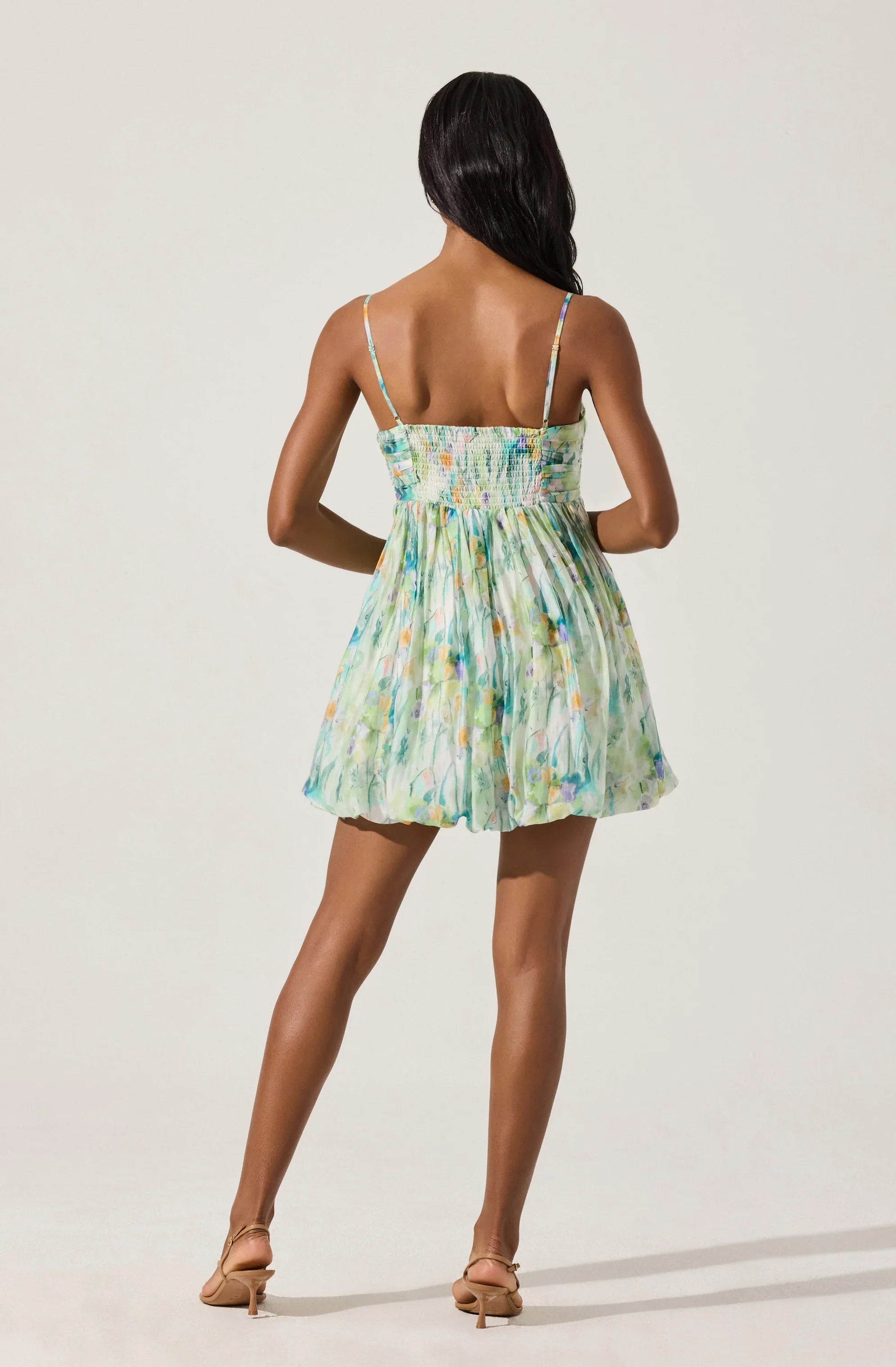 Lbruh Bubble Floral Mini Dress