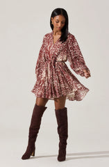 Lbruh Marisela Belted V-Neck Mini Dress