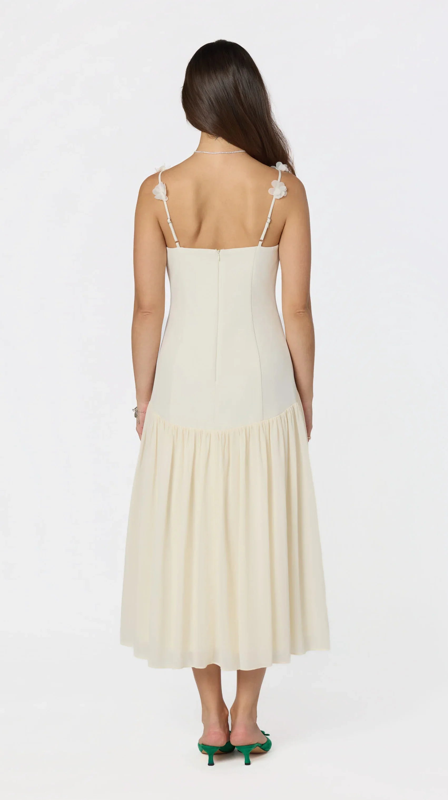 Inixyf Amia Floral Applique Maxi Dress