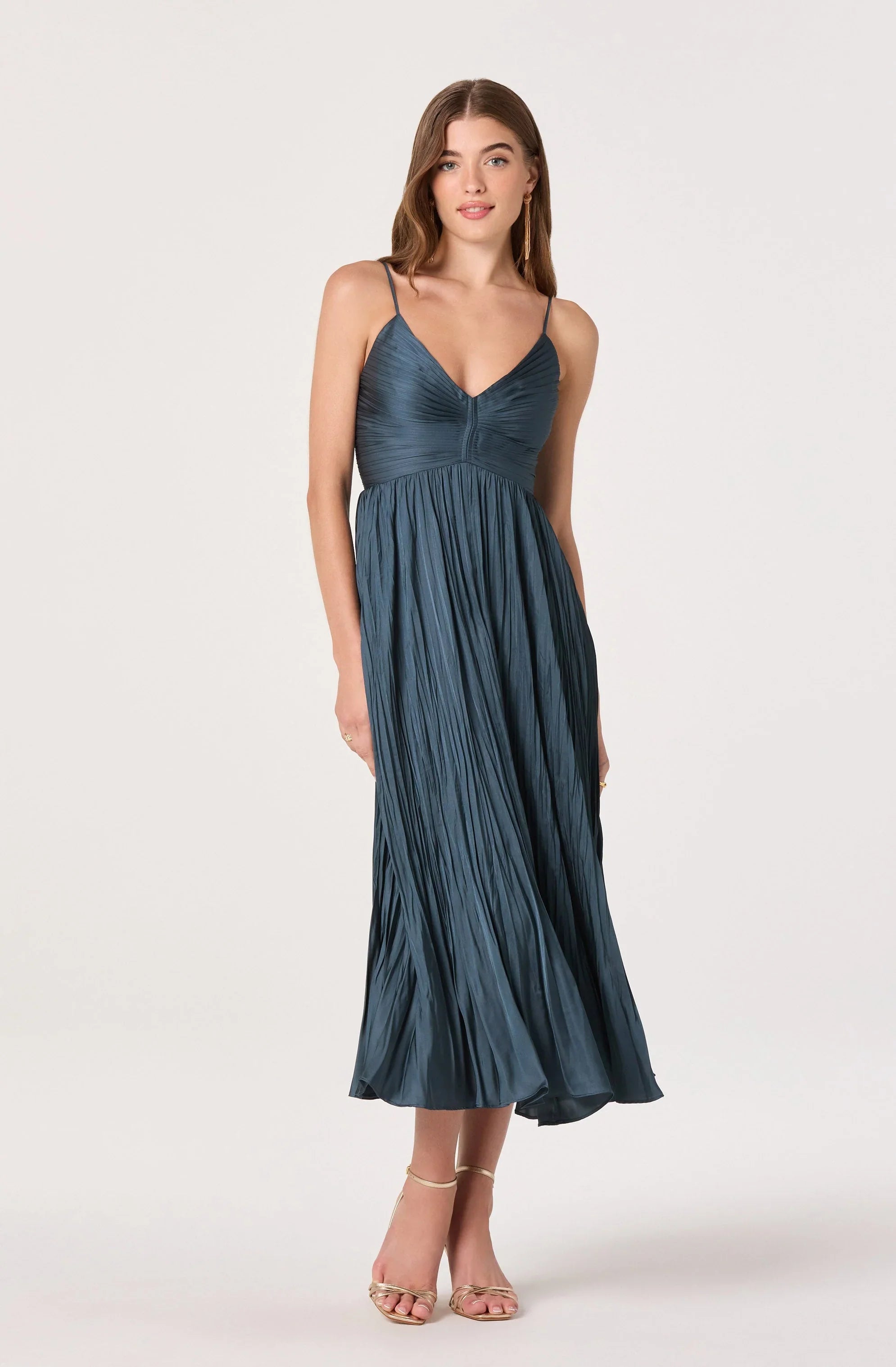 Inixyf Maeve Pleated Midi Dress
