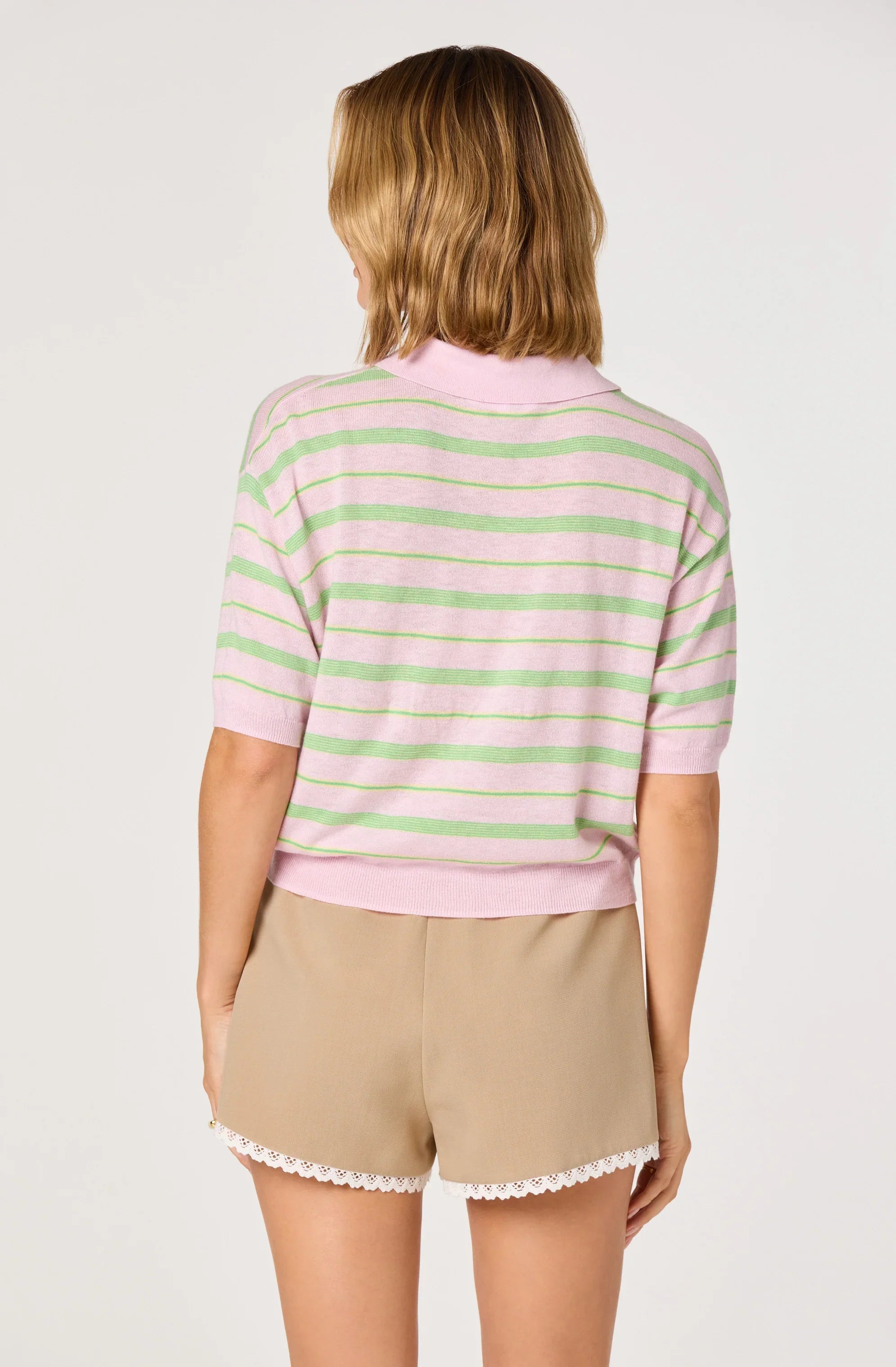 Inixyf Scottie Striped Knit Polo Sweater