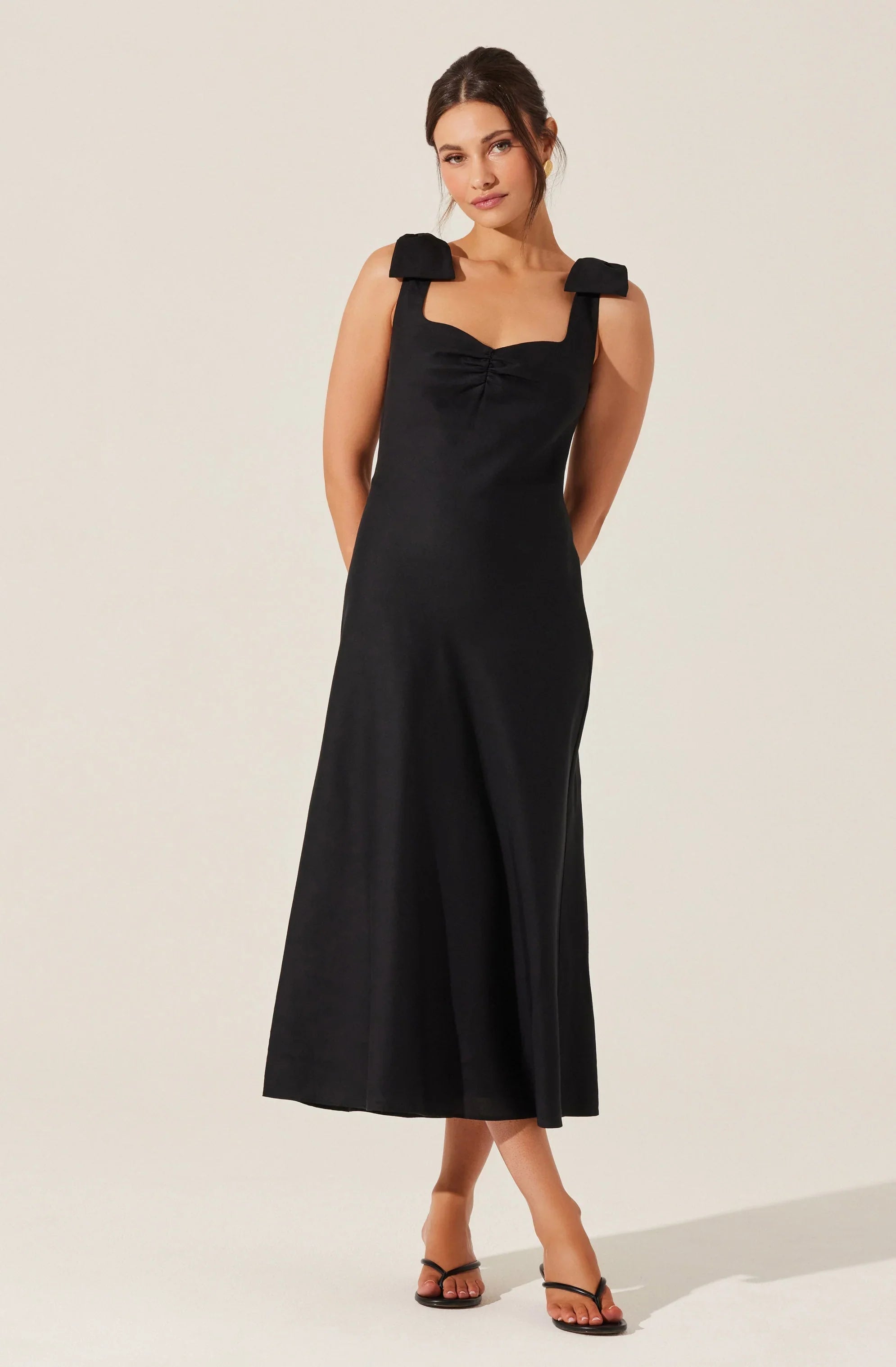 Lbruh Kateleya Bow Detail Midi Dress