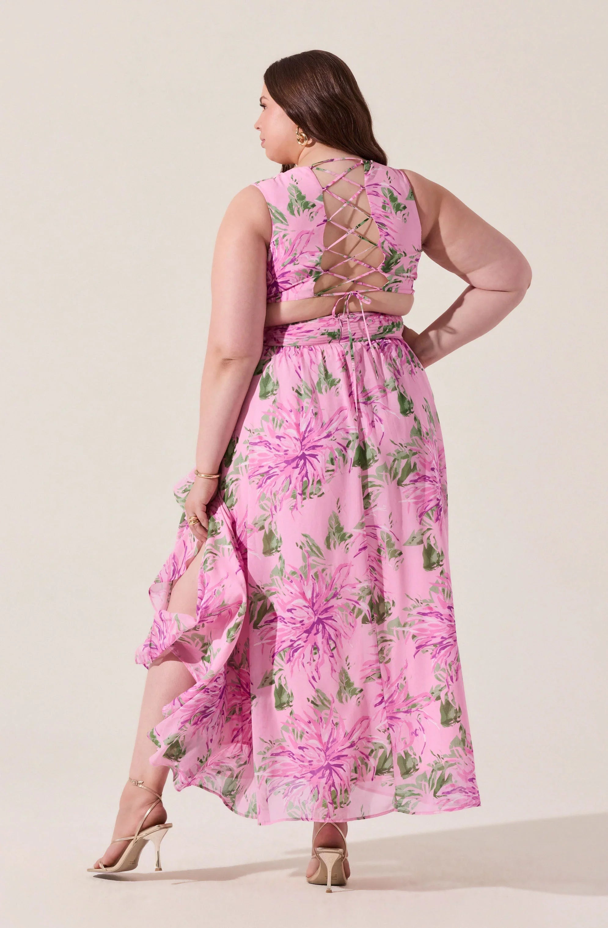 Lbruh Noya Floral Cutout Maxi Dress