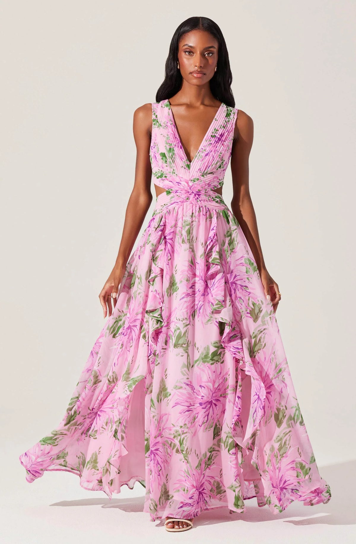 Lbruh Noya Floral Cutout Maxi Dress