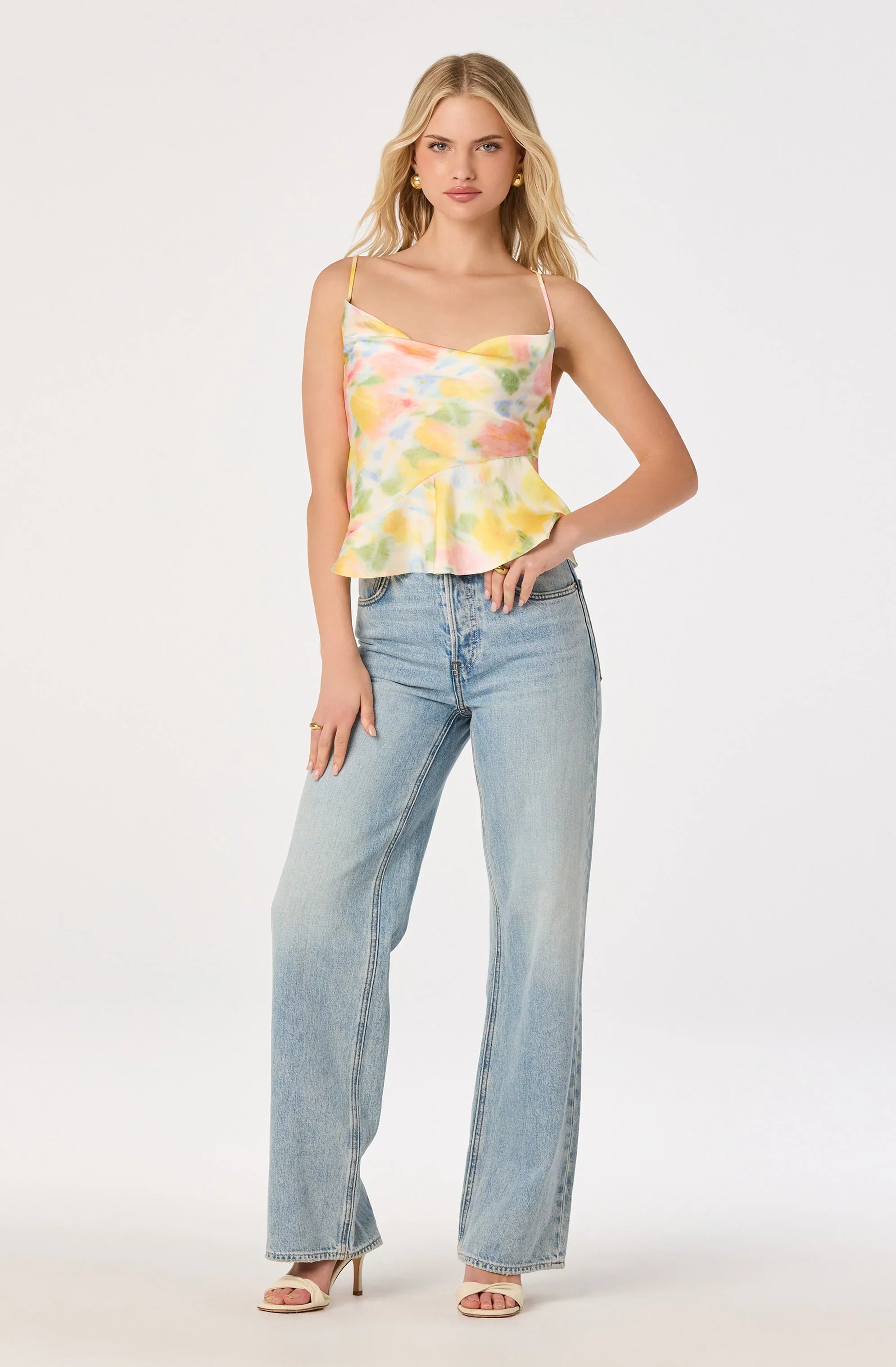 Inixyf Everli Cowl Neck Peplum Top