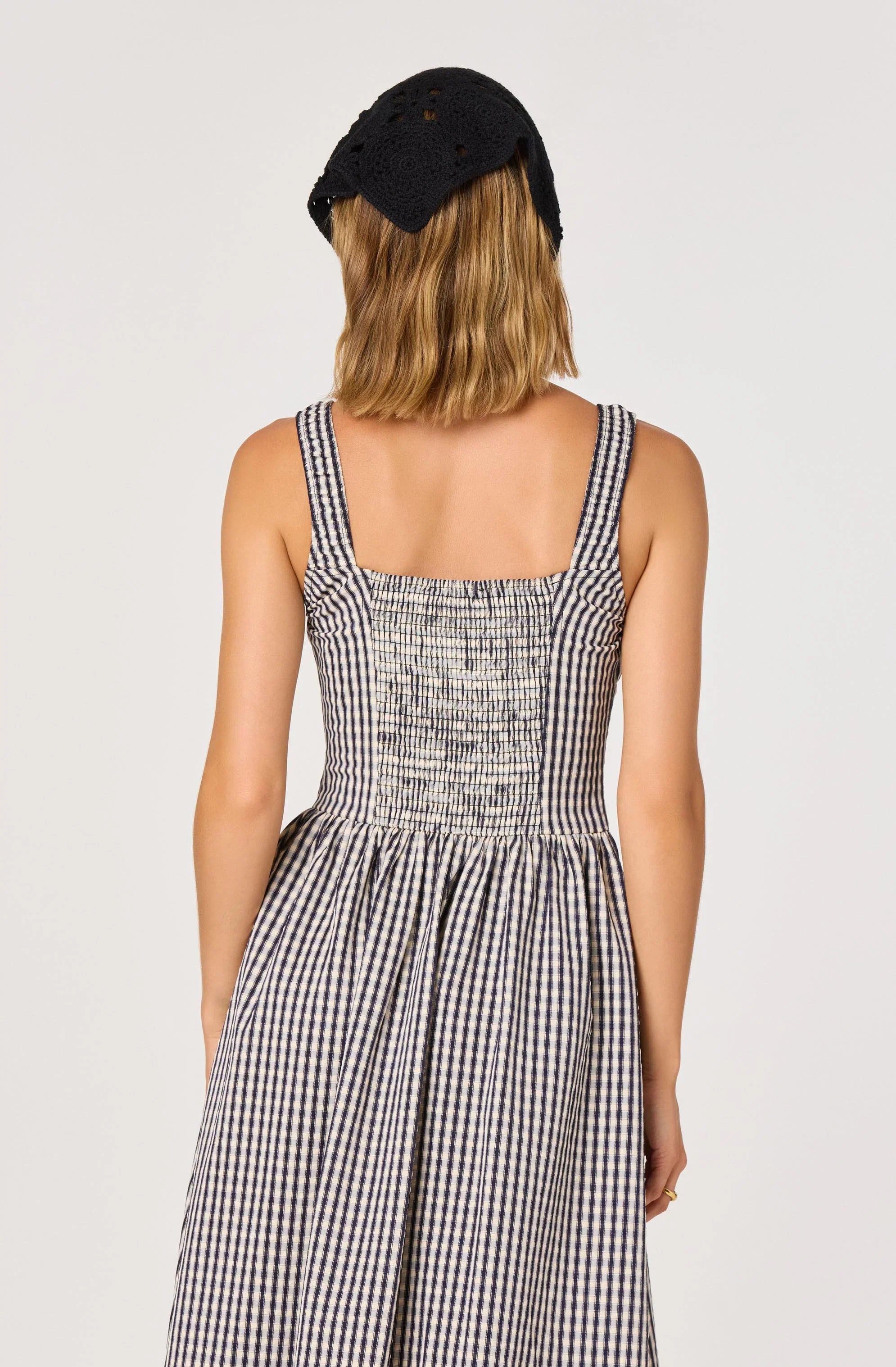 Inixyf Temperance Gingham Check Maxi Dress