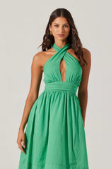 Lbruh Kalia Crossover Halter Mini Dress