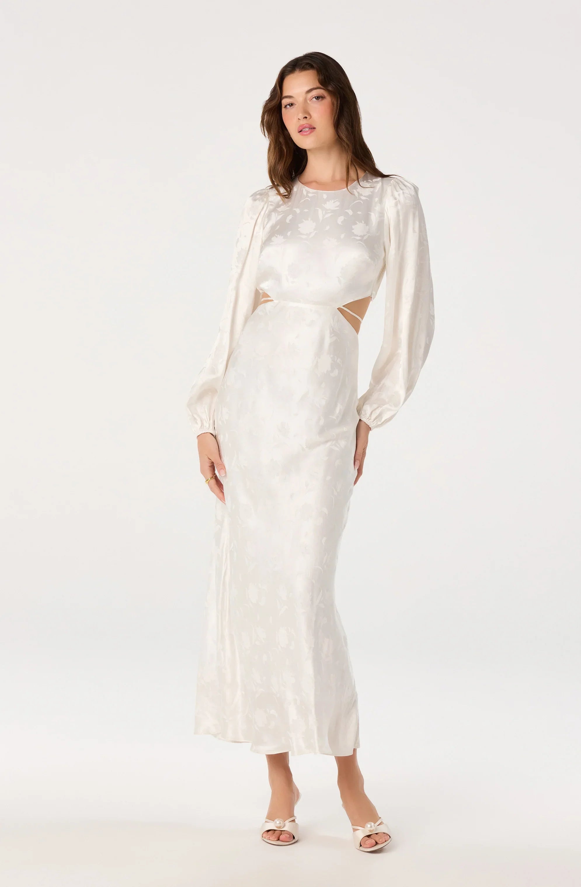Inixyf Quinn Floral Jacquard Maxi Dress