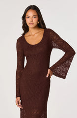 Lbruh Long Sleeve Lace Maxi Dress