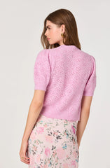 Inixyf Kaydence Puff Sleeve Bobble Stitch Cardigan